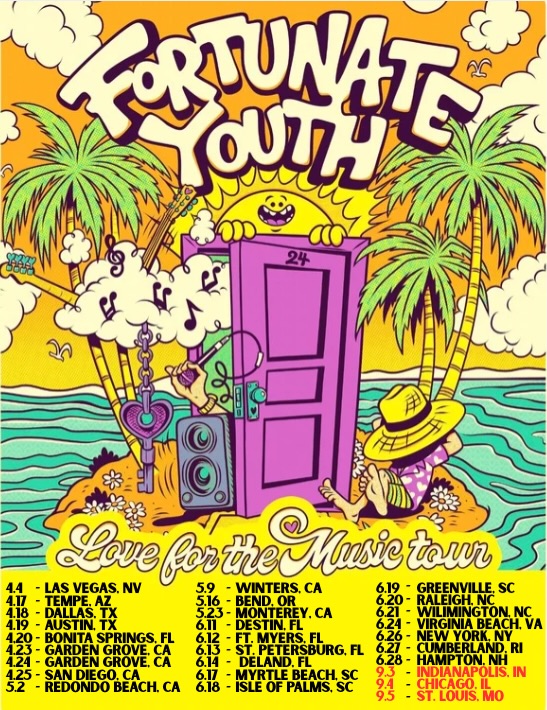Fortunate Youth Love For The Music Tour Poster 2026